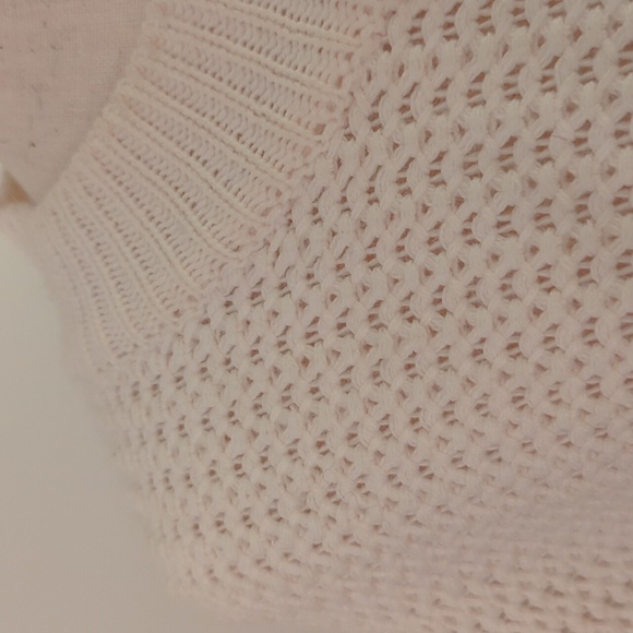 Lara Knit White Cropped Sweater, Size L - Picture 2 of 7